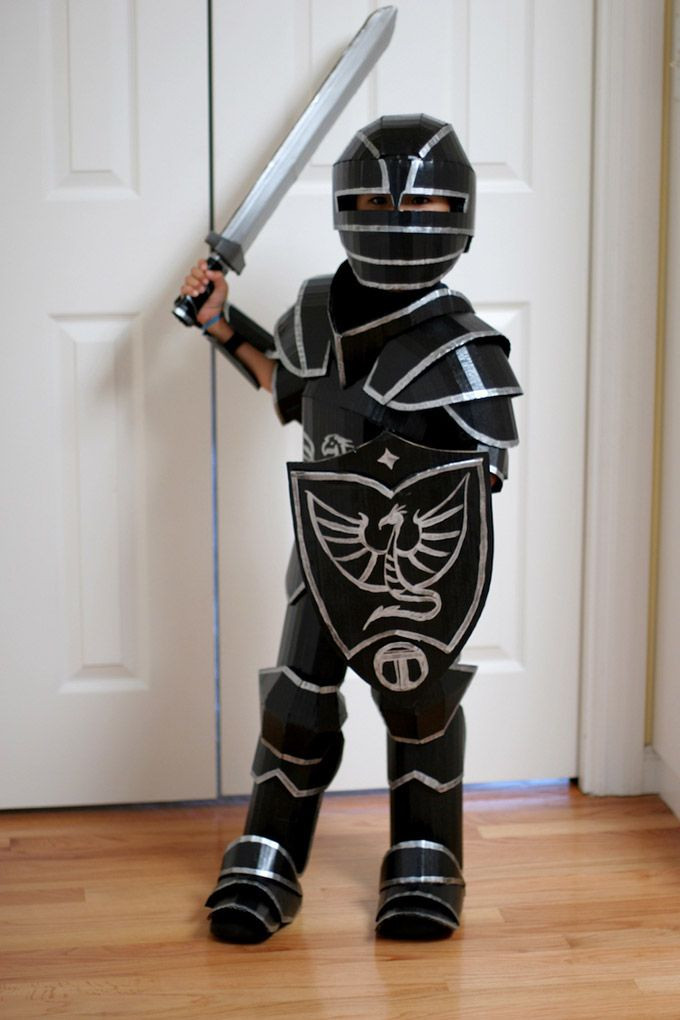 DIY Knight Costumes
 How to Make Your Kid a Cardboard Knight in Armor