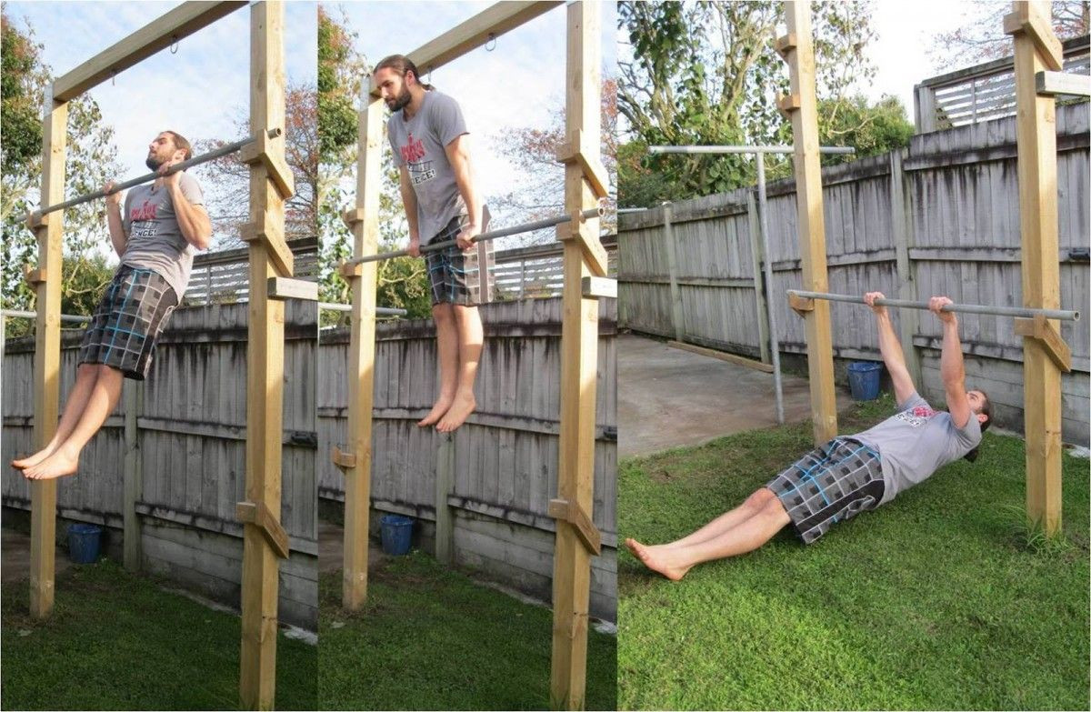 DIY Outdoor Gymnastics Bar
 Home gym Doe het zelf Fitness Pull up bar