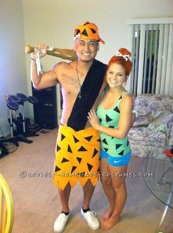 DIY Pebbles And Bam Bam Costumes
 Coolest Homemade Bamm Bamm and Pebbles Couple Costume