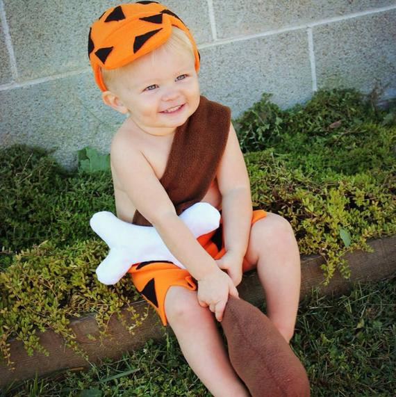 DIY Pebbles And Bam Bam Costumes
 bam bam costume and club hat 9 month 12 month 18 month 2t