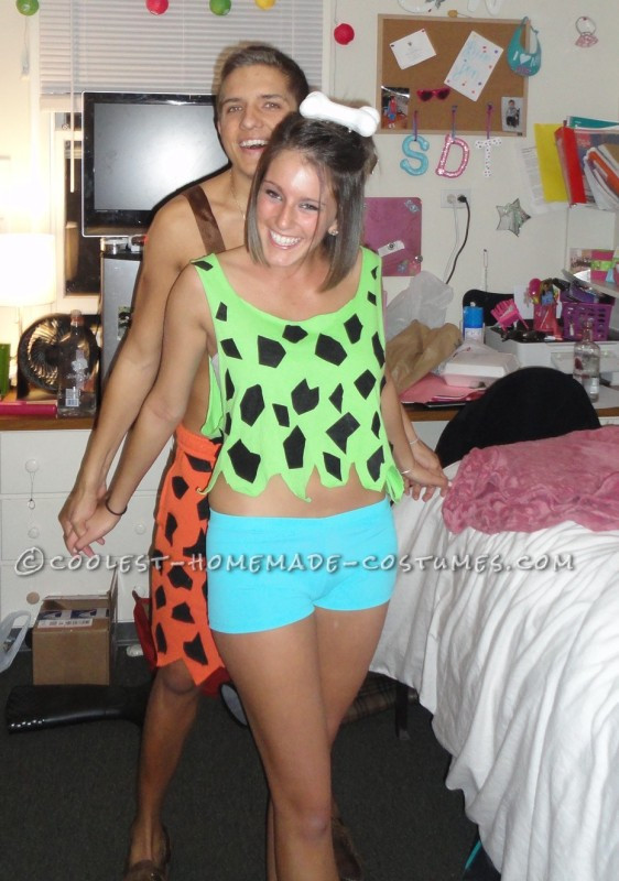 DIY Pebbles And Bam Bam Costumes
 Cute and y Pebbles and Bam Bam Couple Costume