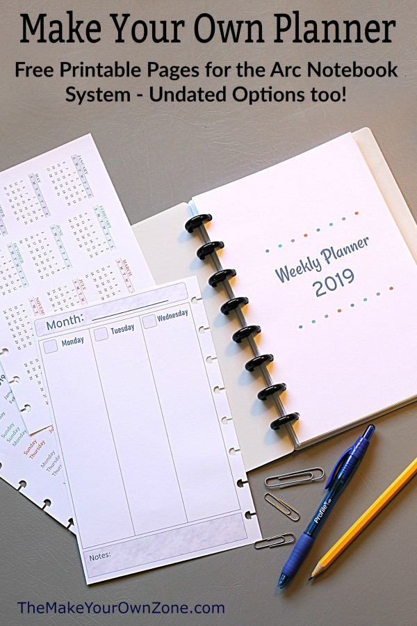 DIY Planner 2019
 2019 Free Printable Planner Pages The Make Your Own Zone