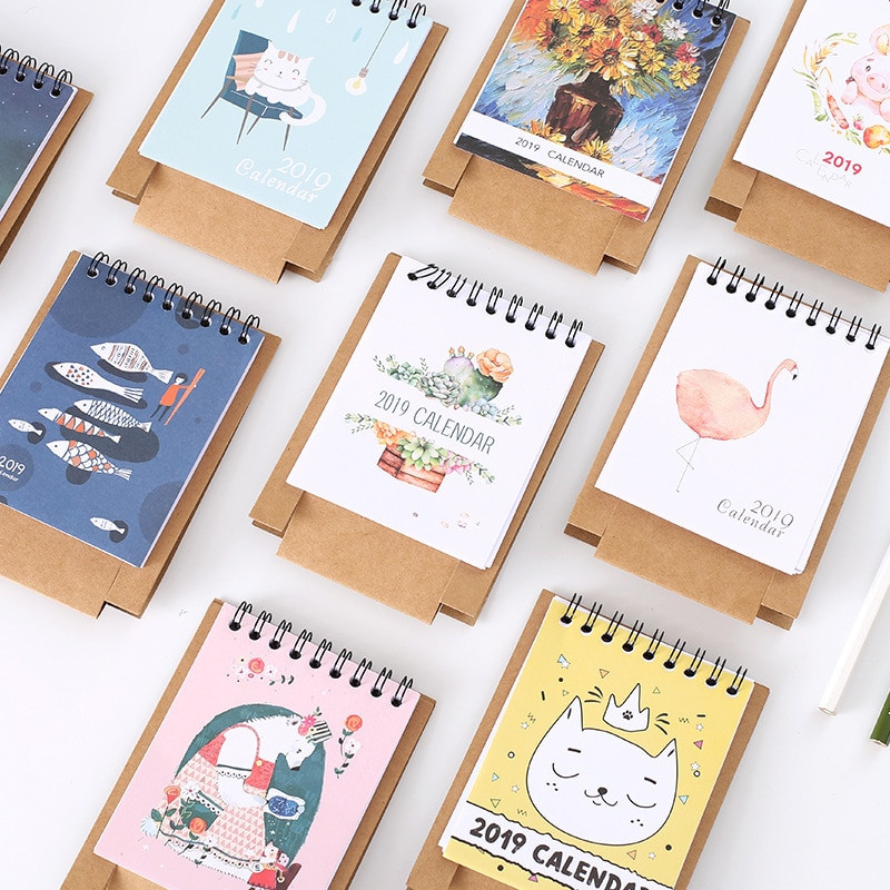 DIY Planner 2019
 2019 Calendar Fresh Style DIY Animals Mini Desktop Paper