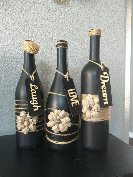 DIY Wine Bottle Decorating Ideas
 60 Amazing DIY Wine Bottle Crafts Wine bottles and glasses