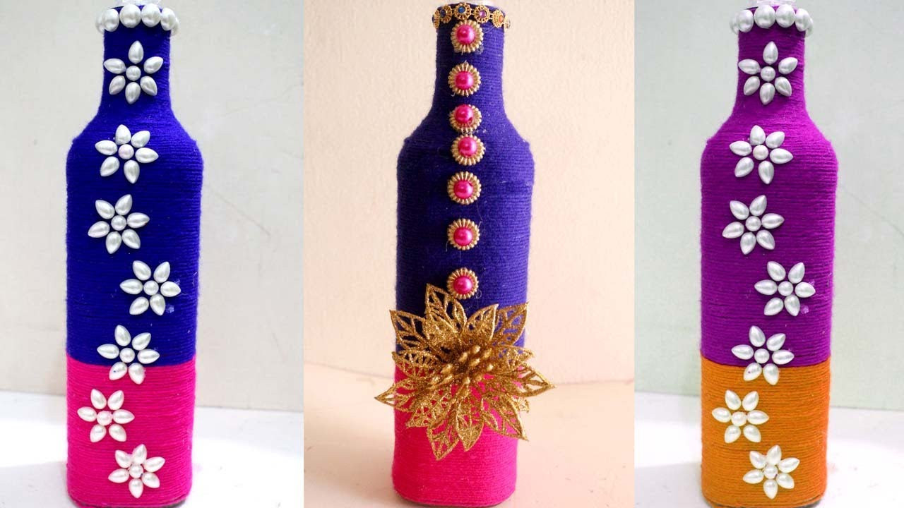 DIY Wine Bottle Decorating Ideas
 DIY wine bottle home decoration idea Empty wine bottle decoration ideas