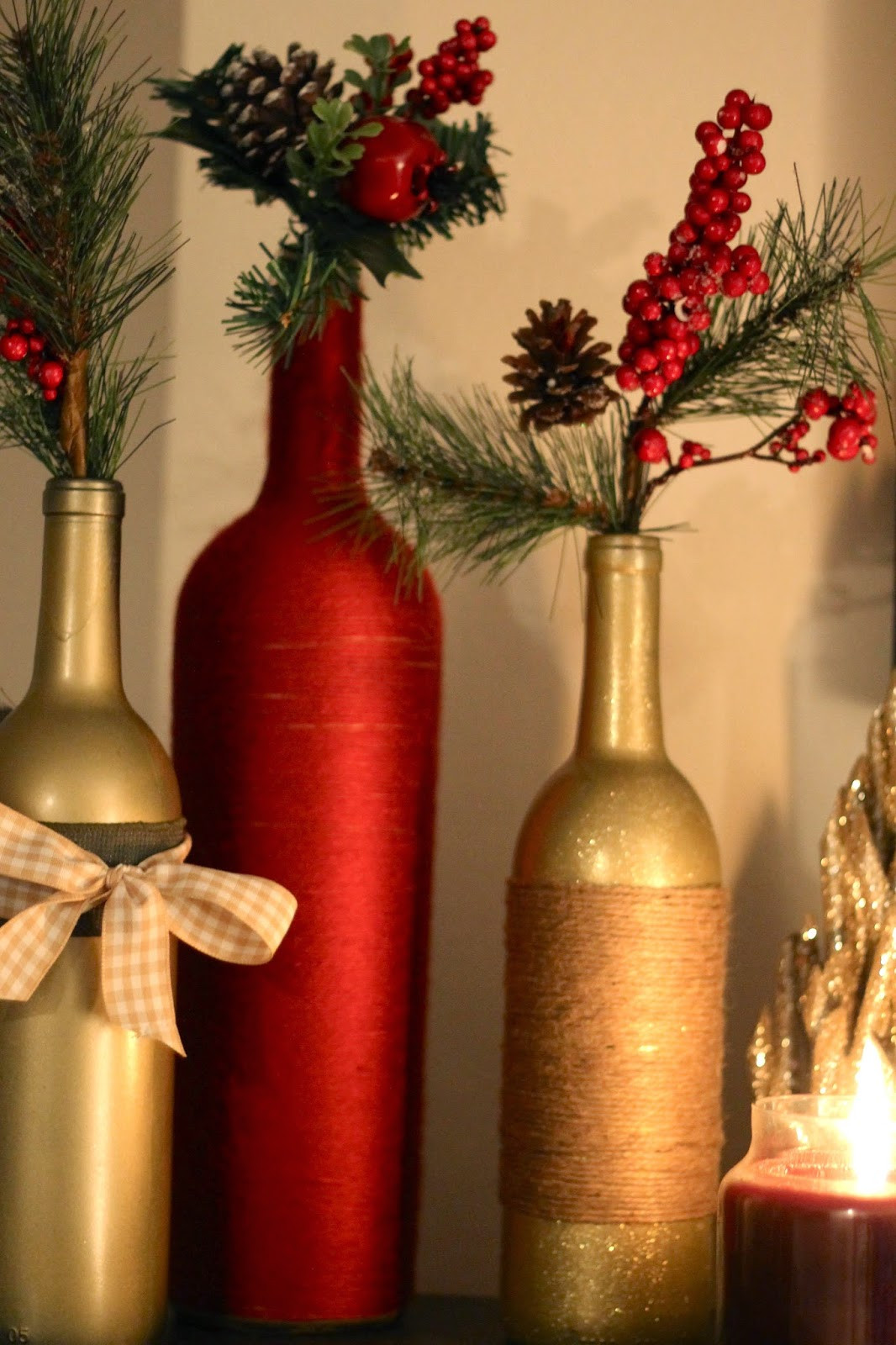 DIY Wine Bottle Decorating Ideas
 DIY Holiday Wine Bottles Pretty in the Pines North Carolina Lifestyle and Fashion Blog