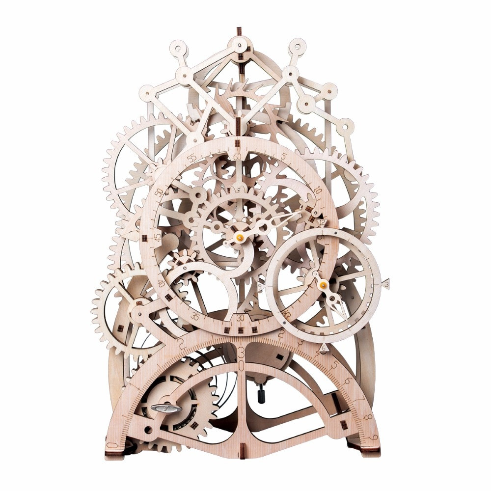 DIY Wood Clock Kit
 Robotime DIY Gear Drive Pendulum Clock by Clockwork 3D