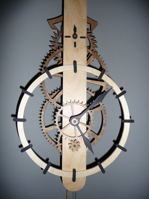 DIY Wood Clock Kit
 Wooden gear clock plans free dxf Plans DIY How to Make