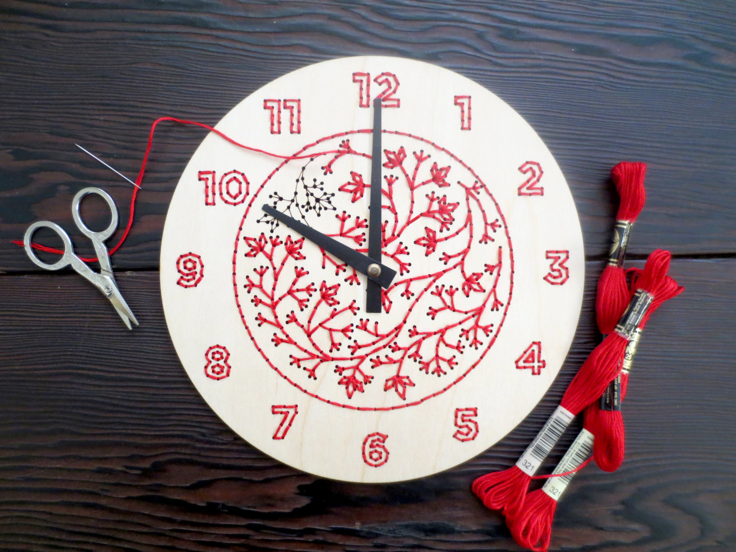 DIY Wood Clock Kit
 DIY Embroidery Wood Clock Kit