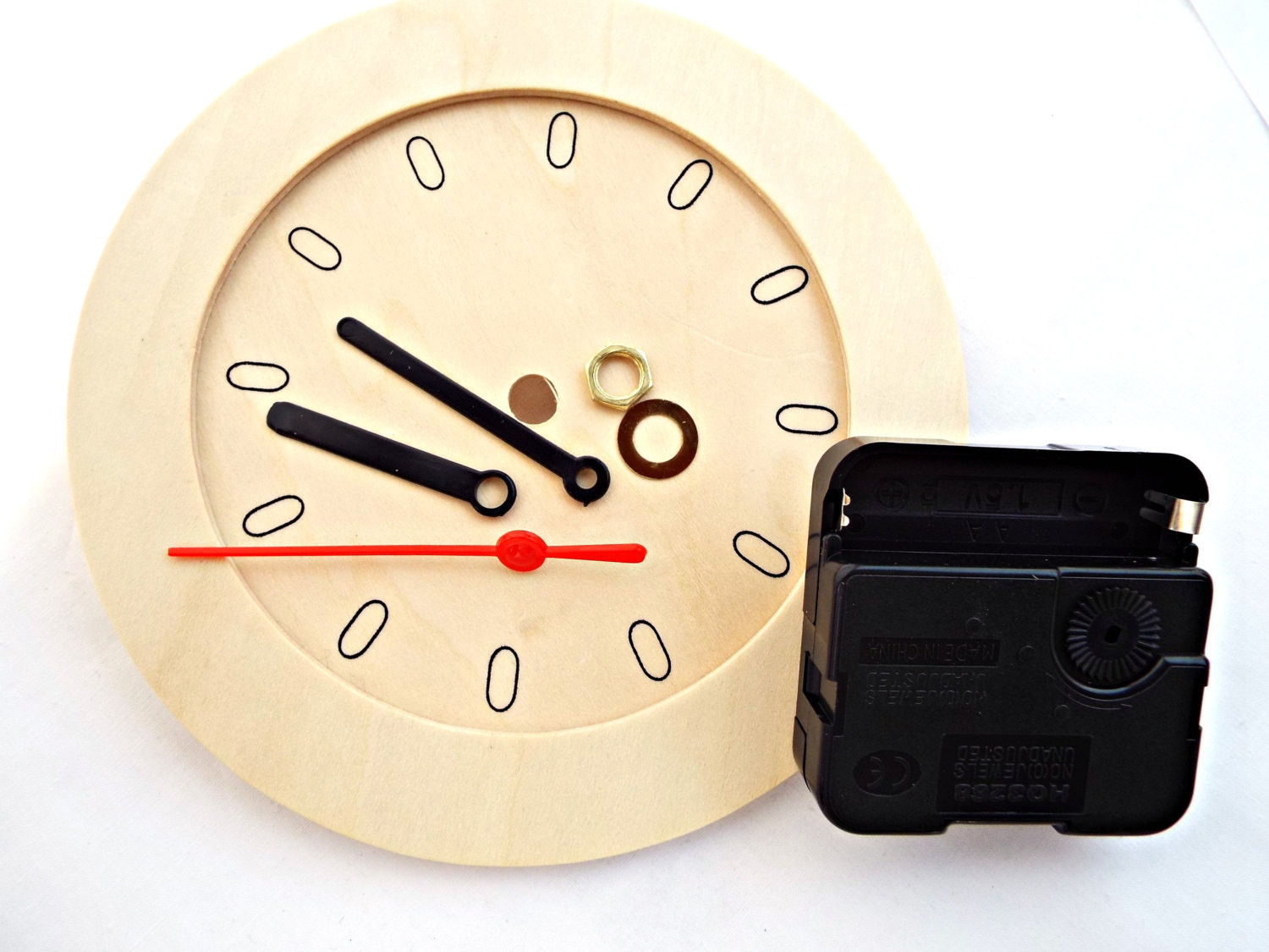 DIY Wood Clock Kit
 Clock Kit Wooden Clock DIY Clock Round Clock Face 6 Inch
