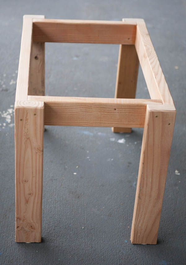 DIY Wooden Table Legs
 Legs on outside sensory box