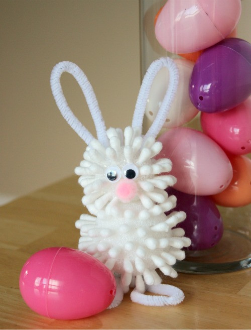 Easter Bunny Crafts
 Preschool Crafts for Kids Fuzzy Q tip Easter Bunny Craft