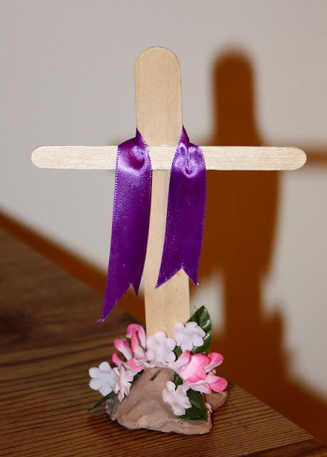 Easter Crafts For Children's Church
 Easy Easter Cross Decoration Good craft to do with kids