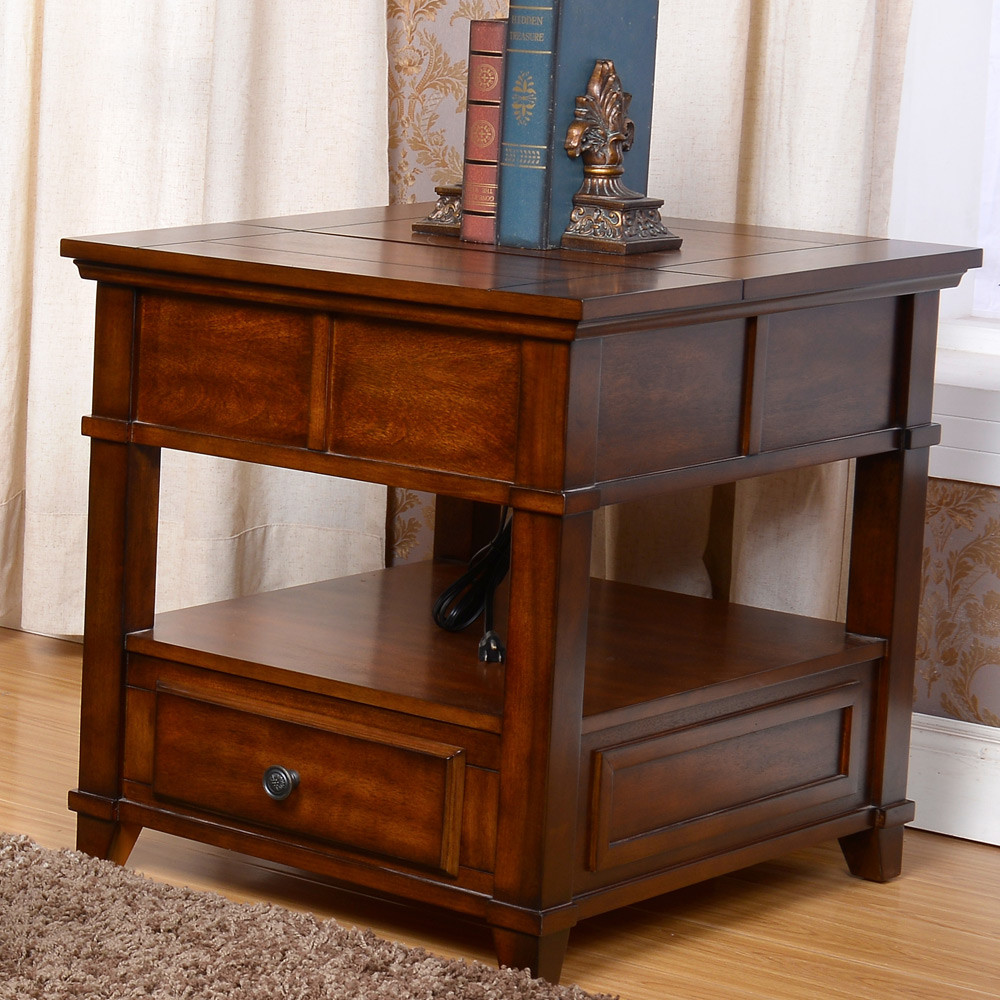 End Tables Living Room
 Lynch Living Room Lift Top End Side Snack Table Storage