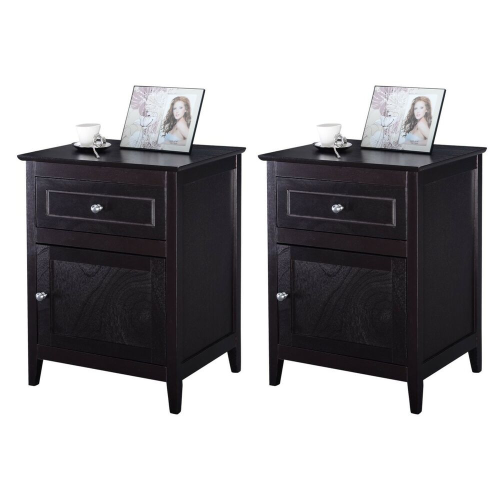 End Tables Living Room
 2 PCS Accent End Table Nightstand Living Room Furniture