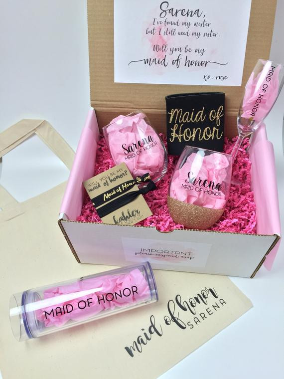 Engagement Party Gift Ideas From Maid Of Honor
 Bridesmaid Proposal Box Gift Will you be My Maid of Honor