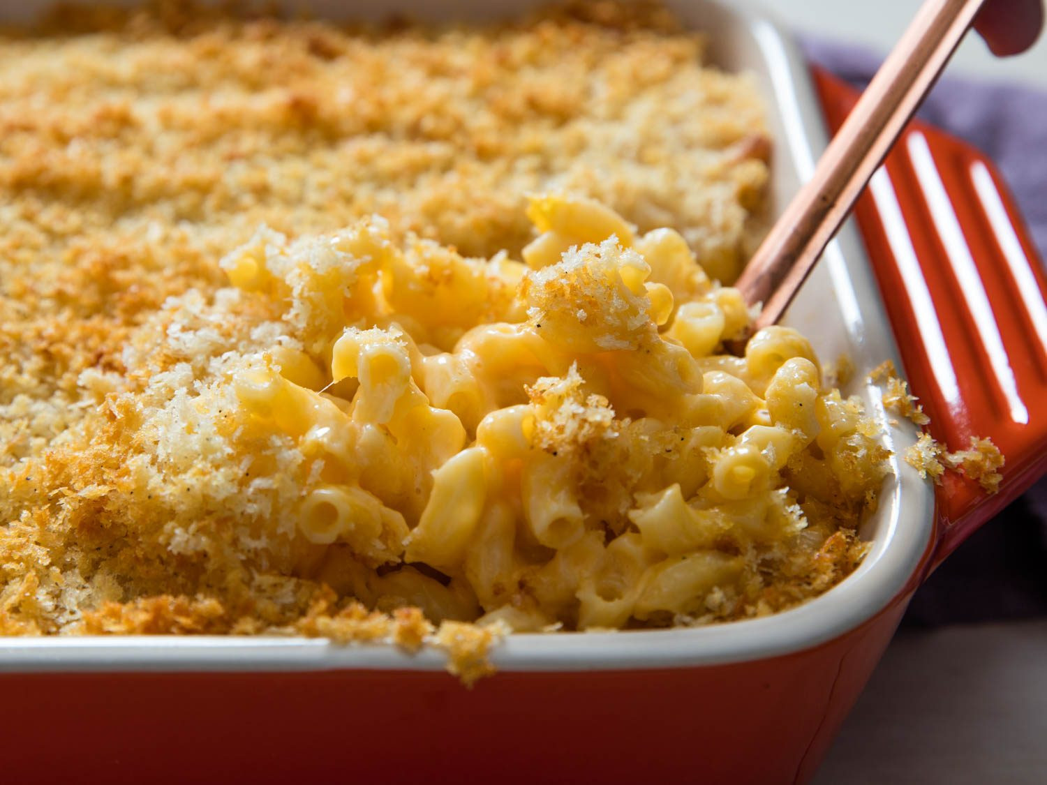 Extra Creamy Baked Macaroni And Cheese
 Two Roads to Gooey Stretchy Extra Cheesy Baked Mac and