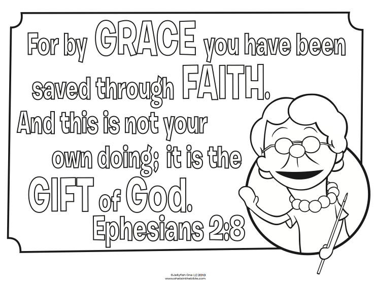 Faith Coloring Pages For Kids
 Grace and Faith Coloring Page