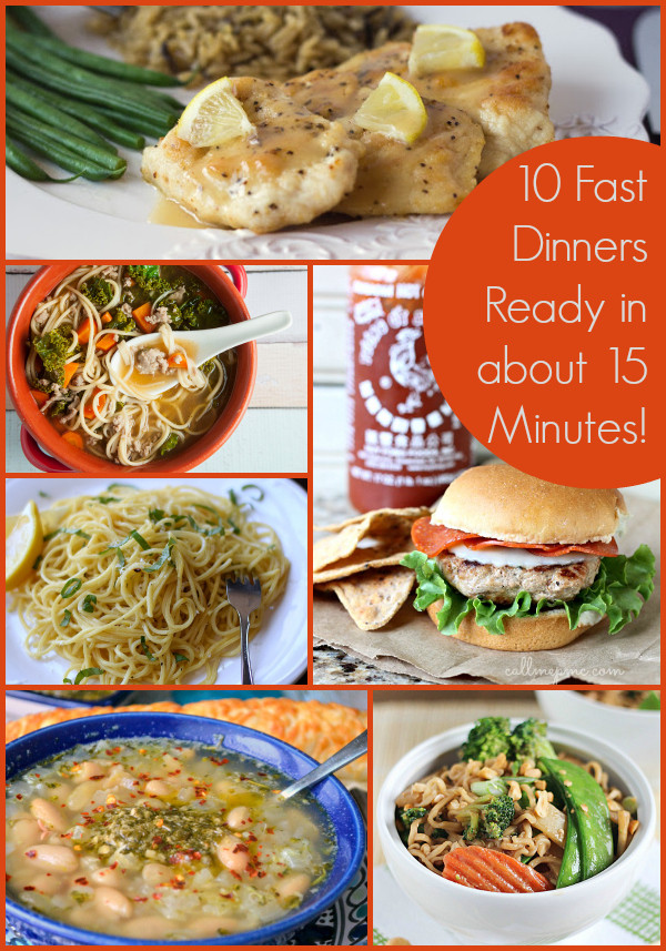 Fast Food Dinner Ideas
 10 Fast Dinner Recipes Ready in about 15 Minutes The