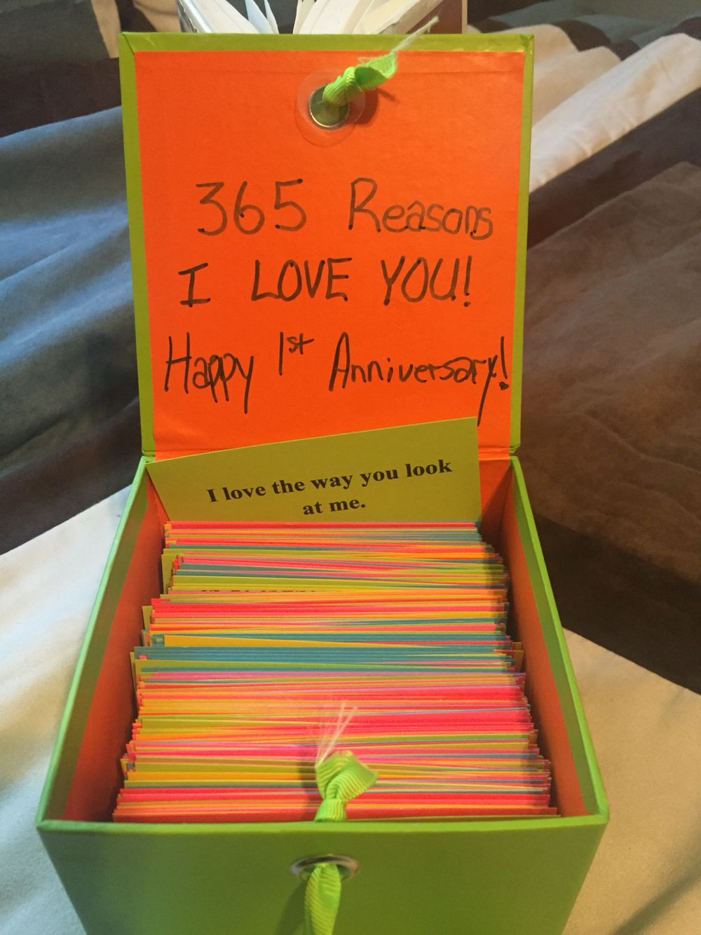 First Anniversary Gift Ideas For Boyfriend
 First Wedding Anniversary Paper 365 Reasons Why I Love