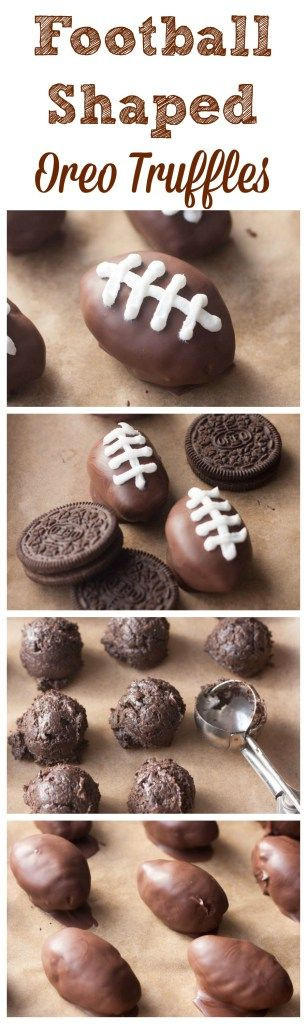 Football Desserts Recipes
 Football Shaped Oreo Truffles Recipe