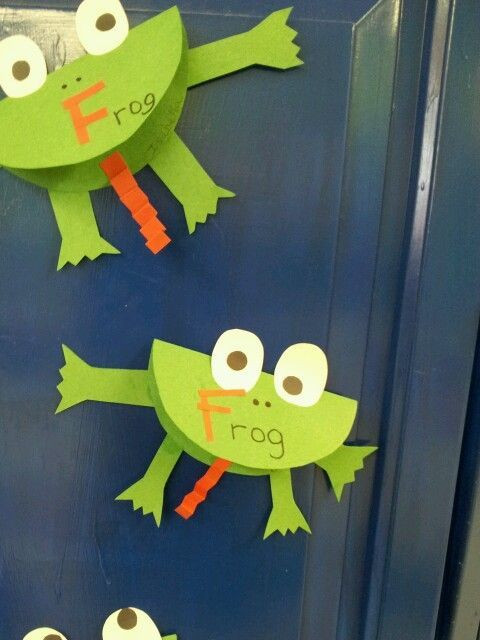 Frog Art Projects For Preschoolers
 letter F craft frog Repinned by Totetude