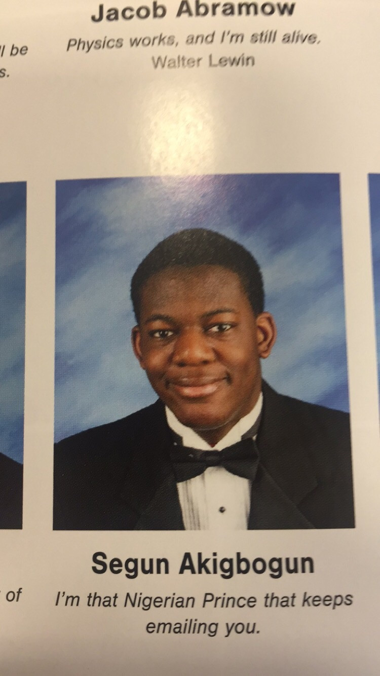 Funny High Quotes
 High School Senior Puts a Hilarious Quote Underneath His