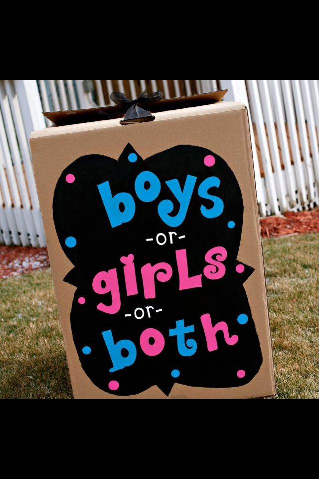 Gender Reveal Party Ideas Twins
 this was my girlfriend s gender reveal box for her twins