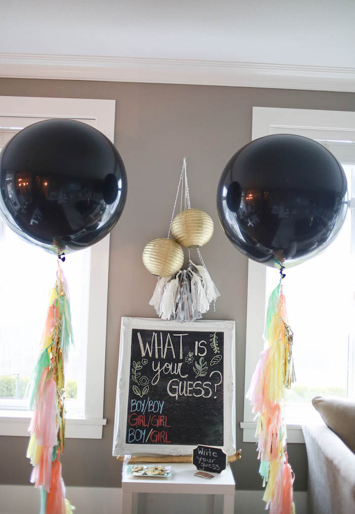 Gender Reveal Party Ideas Twins
 Kara s Party Ideas Boho Inspired Twins Gender Reveal Party