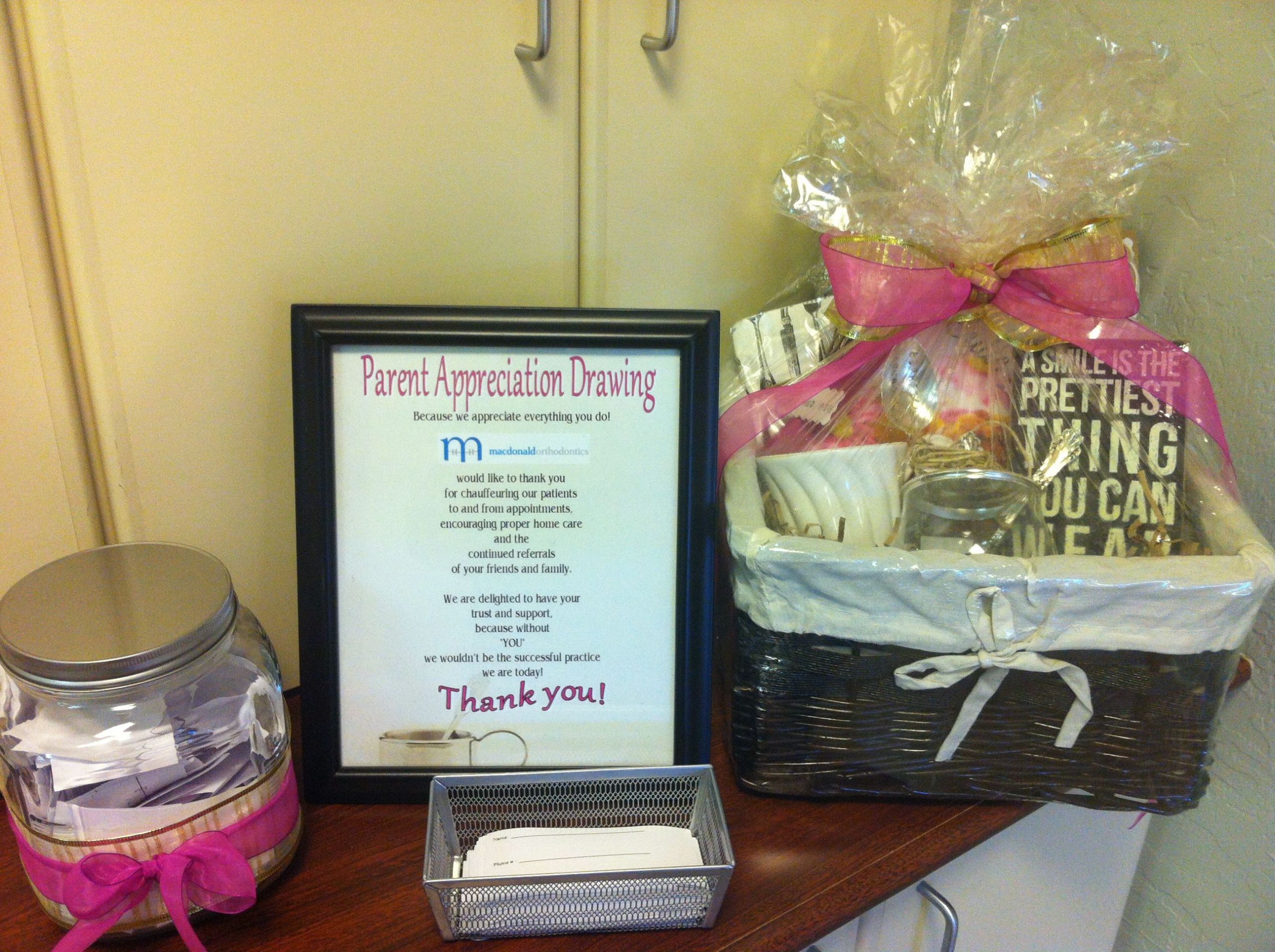 Gift Basket Ideas For Dental Office
 Another basket to show our appreciation