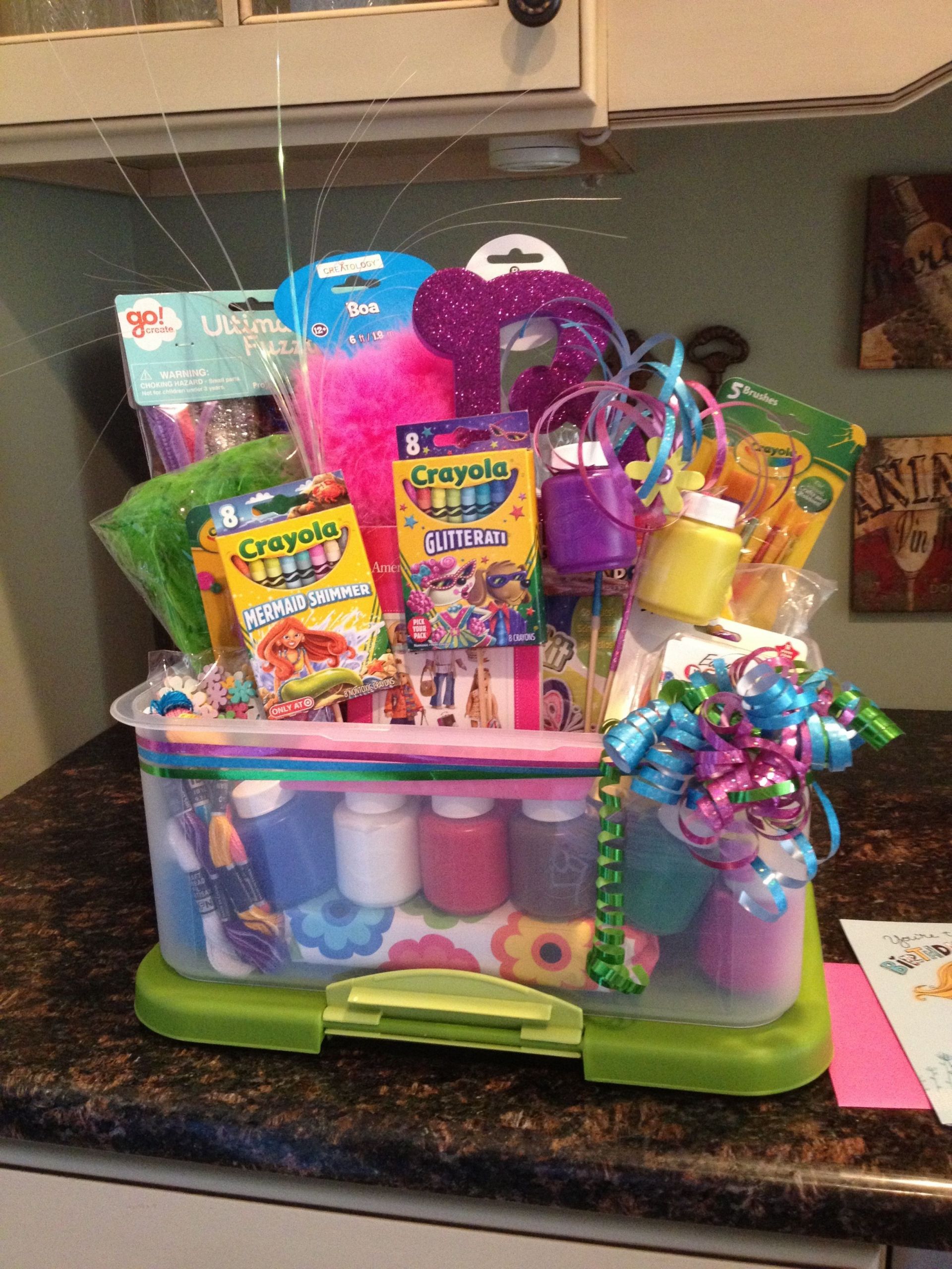 Gift Basket Items Ideas
 Arts and crafts birthday t