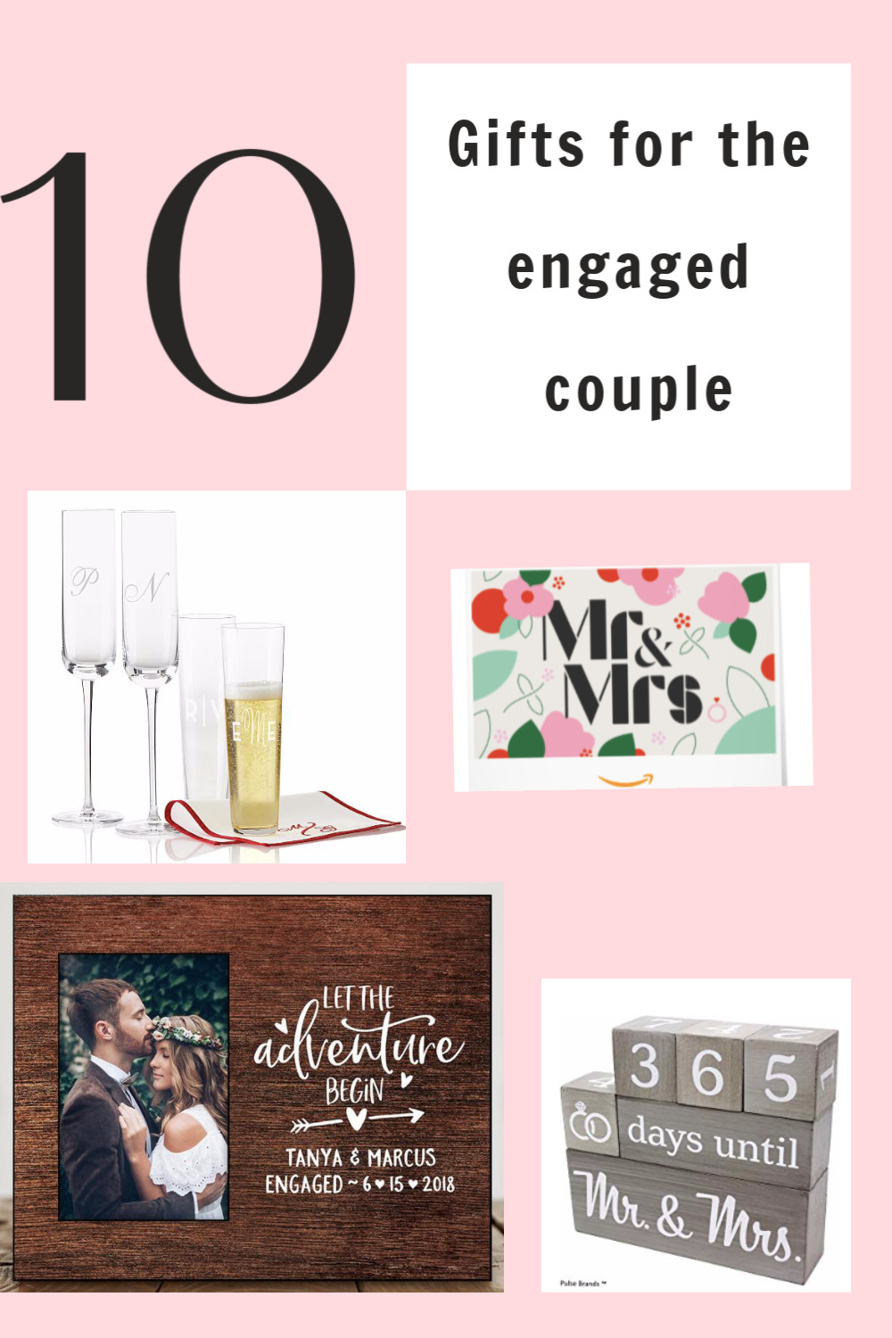 Gift Ideas For Couple
 10 Cute Gift Ideas for the Engaged Couple