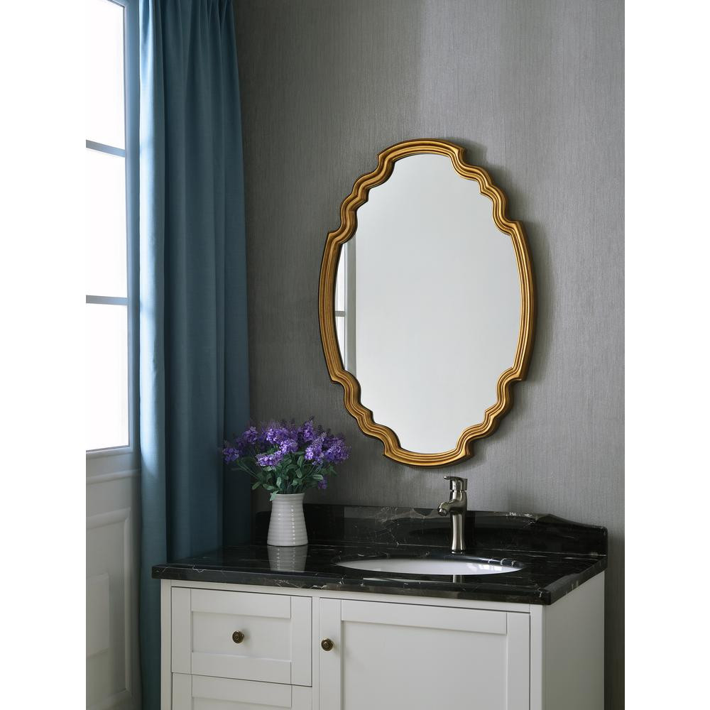 Gold Bathroom Vanity
 Kenroy Home Backstage Oval Gold Vanity Wall Mirror MG