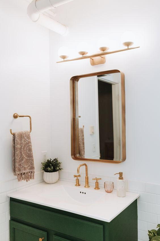 Gold Bathroom Vanity
 13 Gold Bathroom Mirror Ideas For Your New Bathroom Remodel
