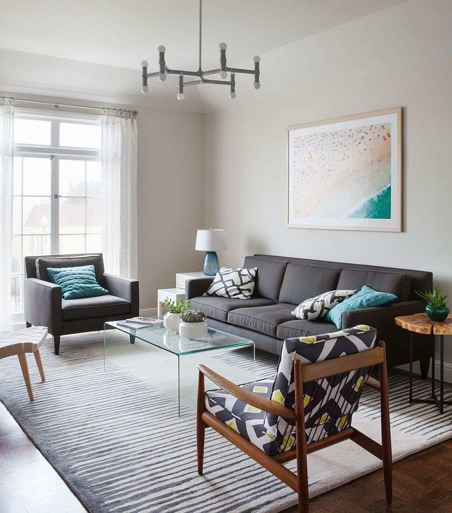 Gray Living Room Chairs
 Forest Hill Dreary Traditional Home Turned into an Airy