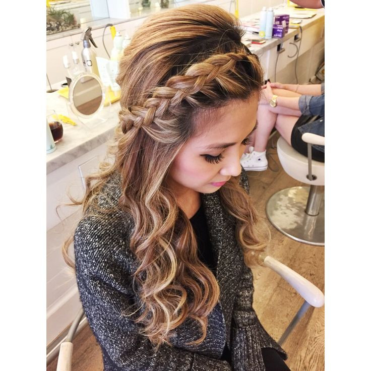 Hairstyle With Braids And Curls
 Braid with loose curls sharireyes hairbyshari