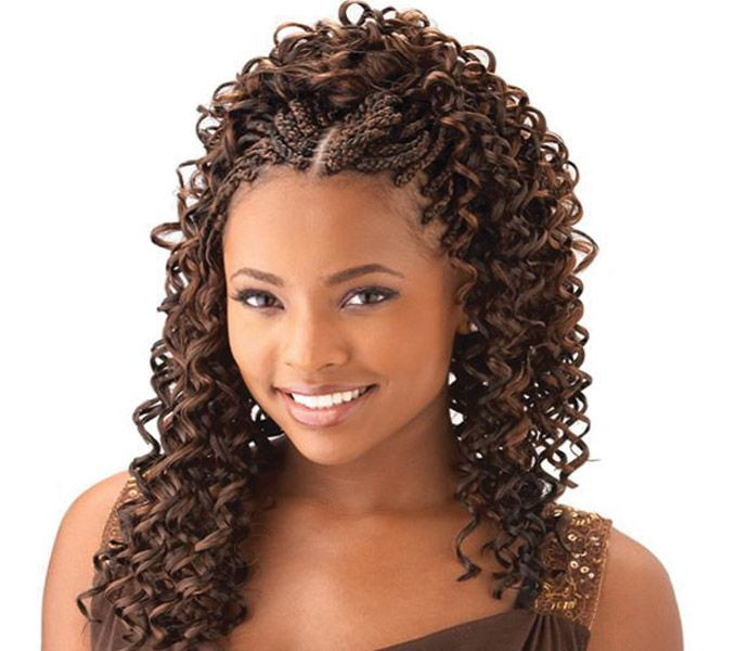 Hairstyle With Braids And Curls
 cornrow with curly weave