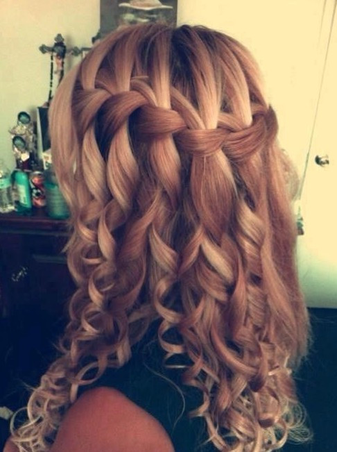 Hairstyle With Braids And Curls
 Waterfall Braid Hairstyles Weekly