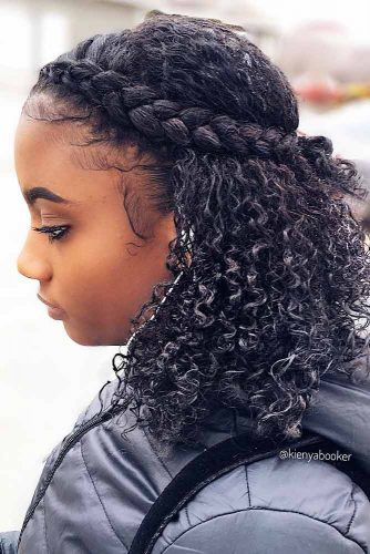 Hairstyle With Braids And Curls
 24 Adorable Looks with Curly Hair
