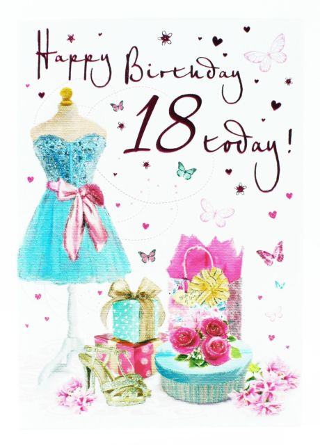 Happy 18th Birthday Wishes
 Happy 18th Birthday Greeting Card & Envelope Seal for