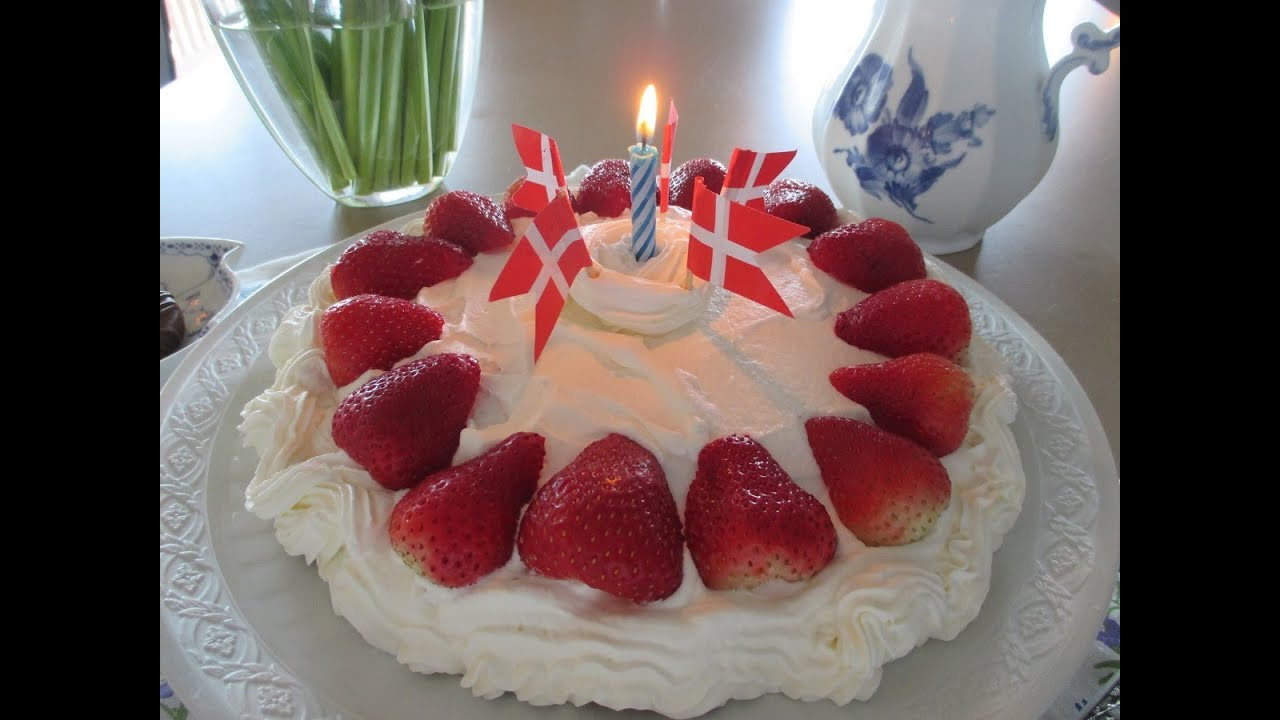 Happy Birthday Cakes Pics
 How to Make A Danish Birthday Cake Dansk Fødselsdagskage
