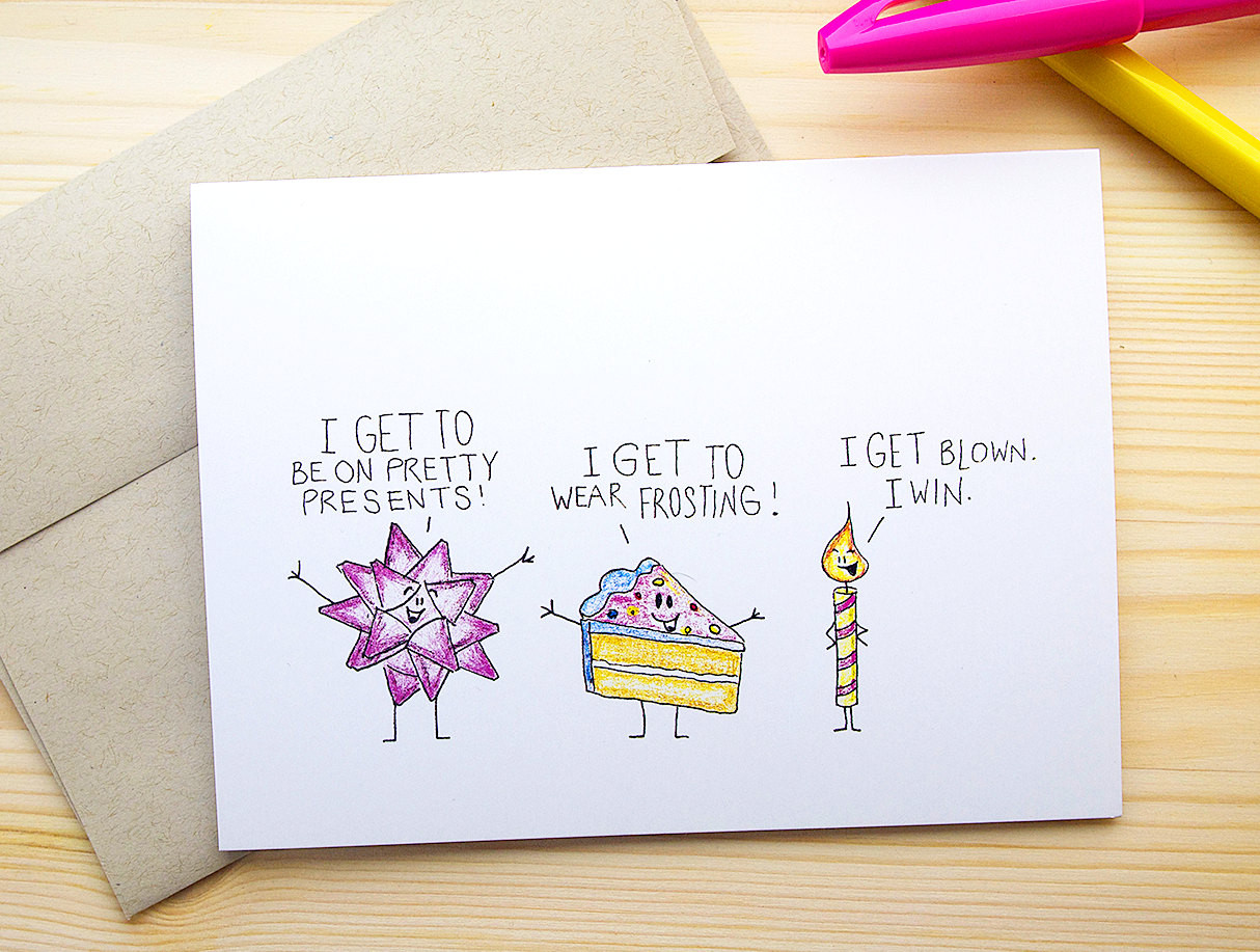 Happy Birthday Cards For Her Funny
 Funny Birthday Card for Him Dirty Birthday Card Birthday