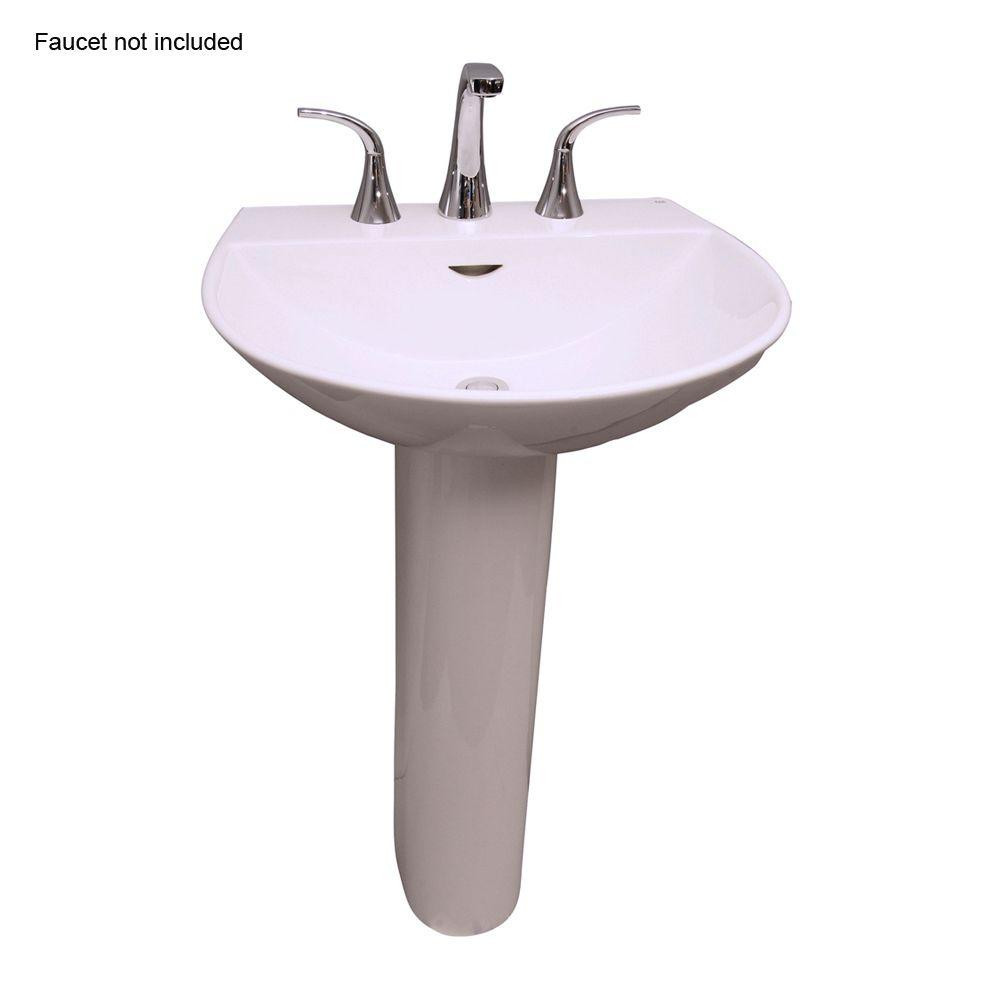 Home Depot Bathroom Pedestal Sinks
 Barclay Products Reserva 600 22 in Pedestal bo