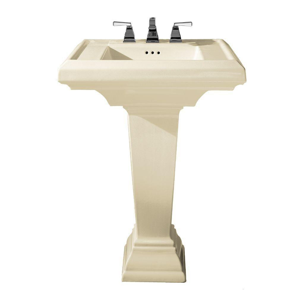 Home Depot Bathroom Pedestal Sinks
 KOHLER Tresham Ceramic Pedestal bo Bathroom Sink with 8