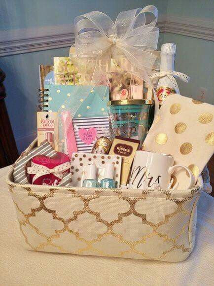 Homemade Wedding Gift Basket Ideas
 Engagement or bridal shower t basket idea