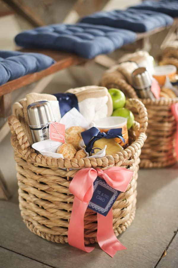 Homemade Wedding Gift Basket Ideas
 Wel e Gift Basket For Wedding Guests
