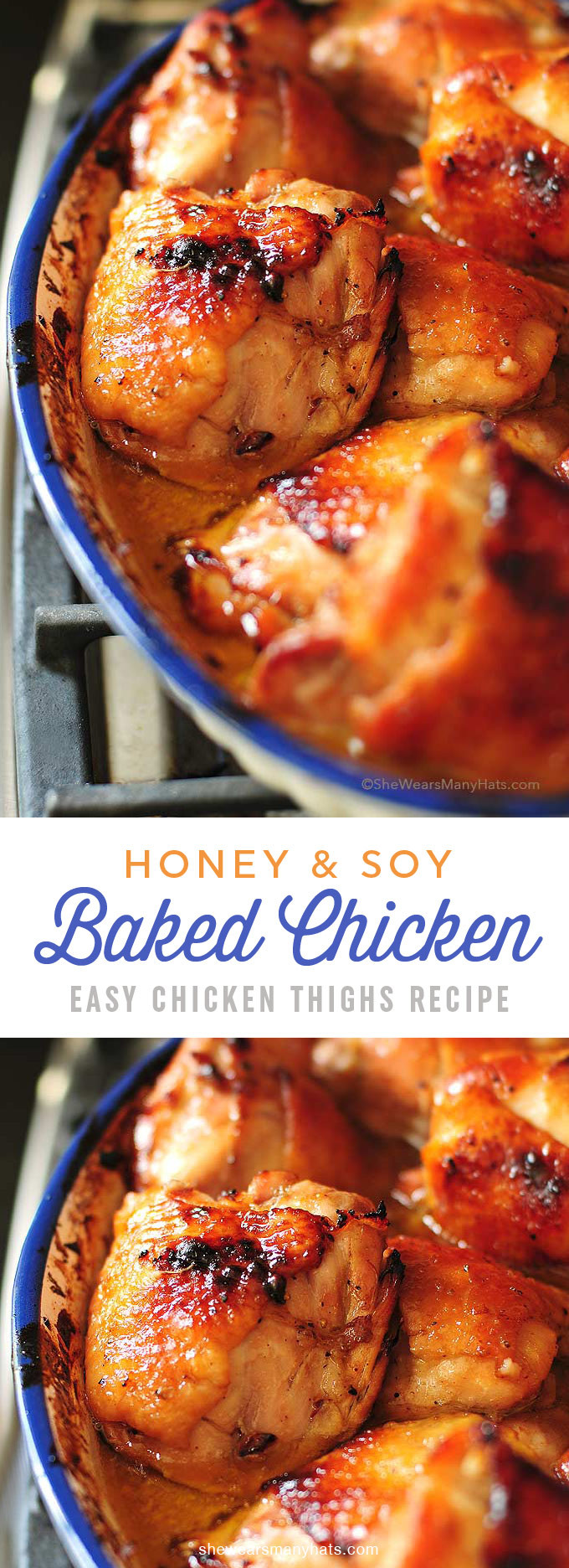Honey Chicken Thighs
 Honey Soy Baked Chicken Thighs Recipe