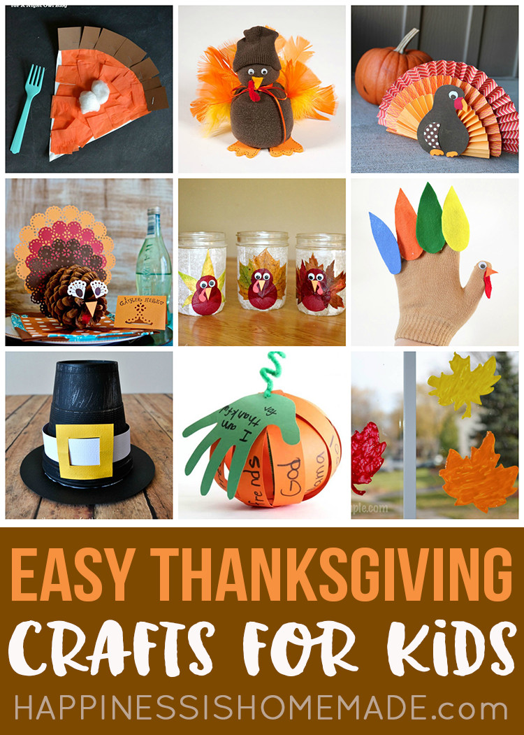 Kids Craft Ideas For Thanksgiving
 Easy Thanksgiving Crafts for Kids to Make Happiness is