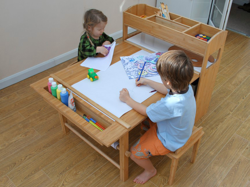 Kids Craft Tables And Chairs
 Childrens Table and Two Chairs Arts and Crafts Activity