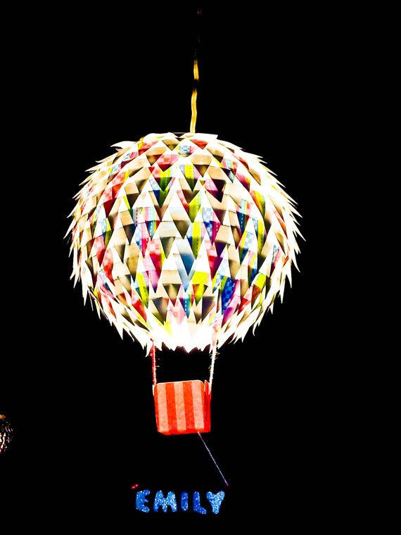 Lamp Shades For Kids Room
 Hot Air Balloon Hanging Light Shade Personalised in